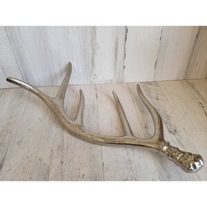 Metal standing silver antler Xmas hunting home decor figure unique